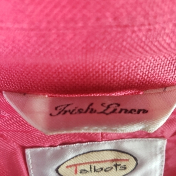 Talbots Womans Irish Linen Jacket  Pink Size 8 - Picture 7 of 10